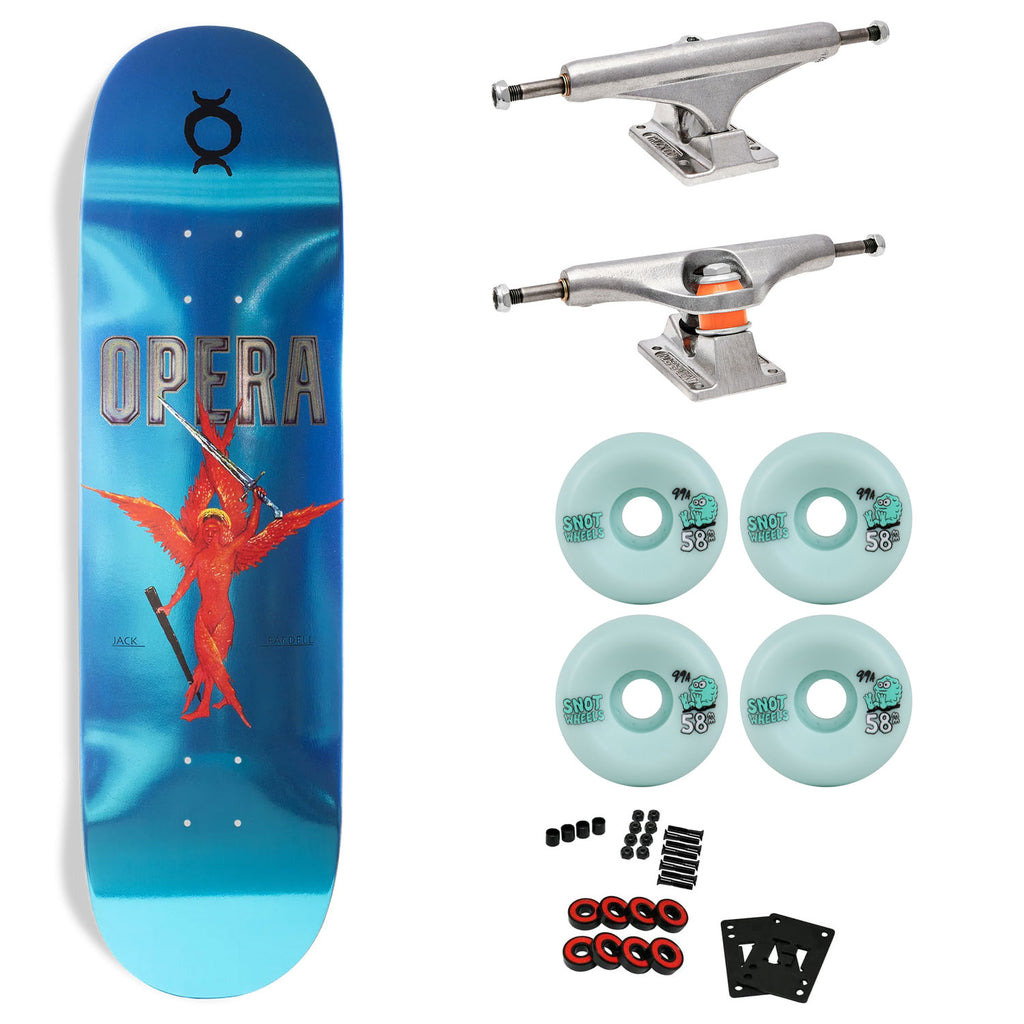 Opera Premium Skateboard with Indy Trucks, Snot Wheels - 8.7
