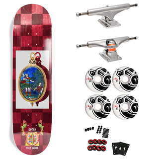 Opera Premium Skateboard with Indy Trucks, Pig Wheels - 8.25" Wood Pendant