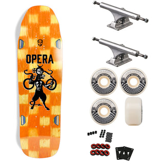 Opera Premium Skateboard with Ace Trucks, Triclops Wheels - 9.5" Checker Beast