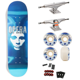 Opera Premium Skateboard with Indy Trucks, Triclops Wheels - 8.38" Mask Logo