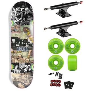 Opera Premium Skateboard with Ace Trucks, Triclops Wheels - 9.0" Stage Fright