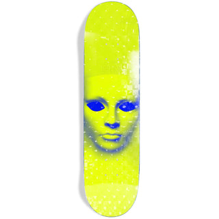 Opera Skateboard Deck Face Holographic Yellow 8.5" x 32"