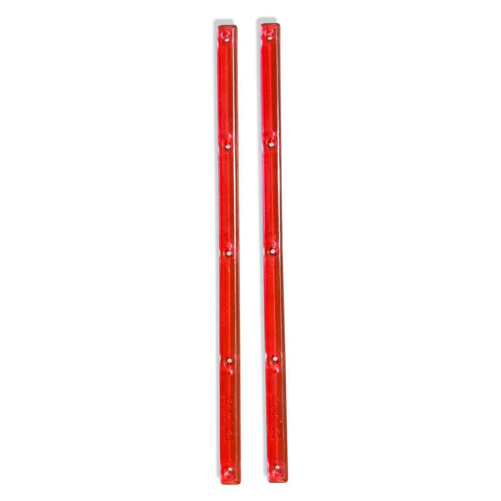 Opera Skateboard Rails with Mounting Screws - Clear Red - Pack of 2 -1 ...