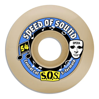 Opera Skateboard Wheels SOS Mezzo Hardline Conical 101A White 54mm
