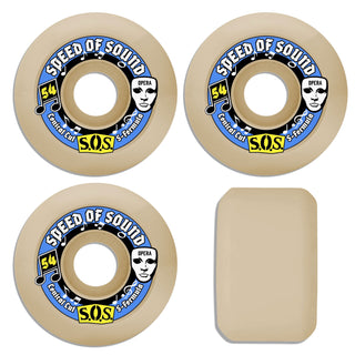 Opera Skateboard Wheels SOS Mezzo Hardline Conical 101A White 54mm