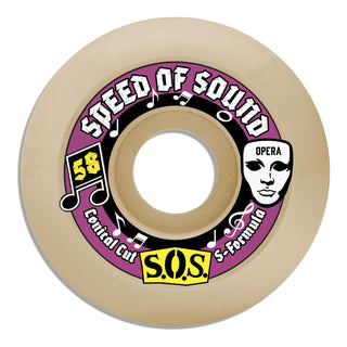 Opera Skateboard Wheels SOS Mezzo Hardline Conical 101A White 58mm