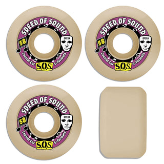 Opera Skateboard Wheels SOS Mezzo Hardline Conical 101A White 58mm
