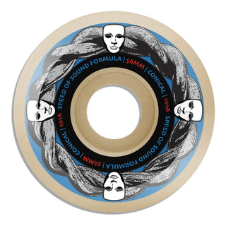 Opera Skateboard Wheels SOS Sopranos Asymmetrical 101A White 56mm