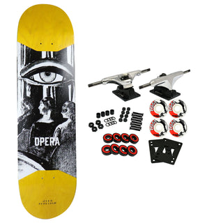 Opera Rider Stock Skateboard Complete Alex Perelson 3rd Eye Yellow 8.5" x 32.625"