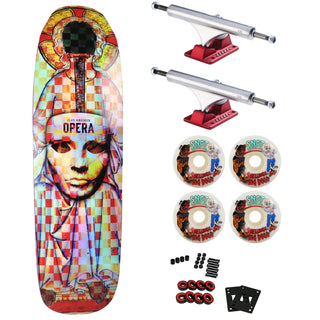 Opera Premium Skateboard with Ace Trucks, Snot Wheels - 9.0" Caroline Cuder Throne