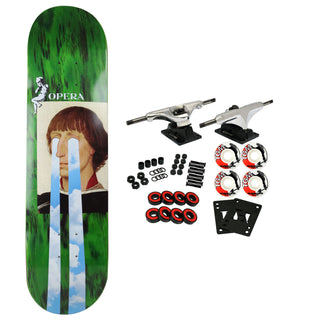 Opera Rider Stock Skateboard Complete Jack Familton Drama Green 7.8" x 31.25"