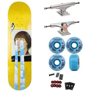 Opera Premium Skateboard with Indy Trucks, Triclops Wheels - 7.8" Jack Familton Drama Yellow