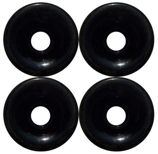 Blank Longboard Wheels 4 pack - 76mm Solid Black