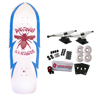 Dogtown Skateboard Complete O Stinger Pearl White Blue/Red 11.25" x 32" Old School