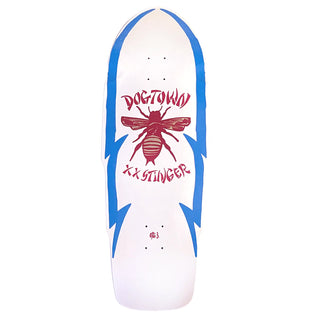 Dogtown Skateboard Deck O Stinger Pearl White Blue/Red 11.25" x 32" Old School