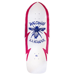 Dogtown Skateboard Deck O Stinger Pearl White Red/Blue 11.25" x 32" Old School