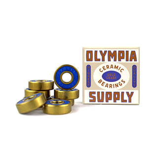 Olympia Supply Skateboard Bearings Gold Grade Ceramic