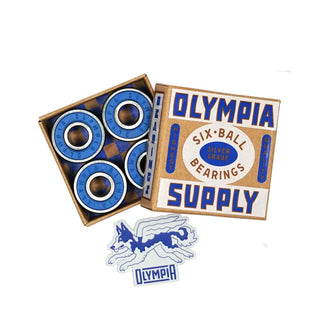 Olympia Supply Skateboard Bearings Silver Grade Six Ball