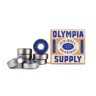 Olympia Supply Skateboard Bearings Silver Grade Six Ball