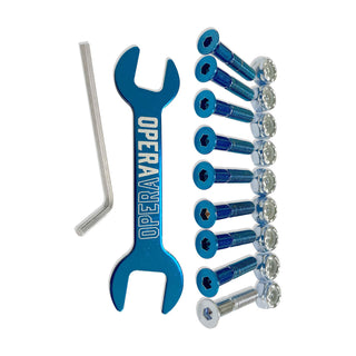 Opera Skateboard Hardware Allen Blue/Silver 7/8" with Tool