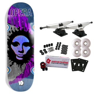 Opera Skateboard Complete Fatties RGB Mask Purple/Blue 10" x 31.85"