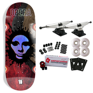 Opera Skateboard Complete Fatties RGB Mask Red/Black 11" x 32"