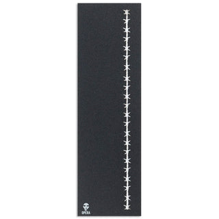 Opera Skateboard Griptape Barbwire Die Cut Black 10" x 33" Sheet