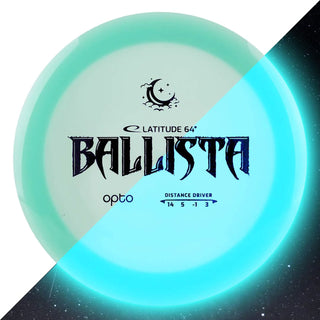 Latitude 64 Disc Golf Opto Moonshine Ballista Distance Driver 14/5/-1/3 Glow/Orange 173 grams