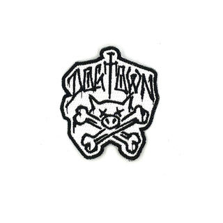Dogtown Skateboard Patch Pig and Bones 2" x 2.5" Iron /Sew On