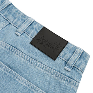 Welcome Skateboard Pants Immortal Loose Straight Denim Washed Blue Jeans Blue