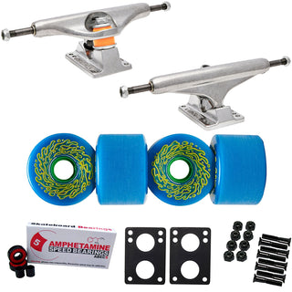 Moose Old School Complete Independent Trucks, Slime Balls 66mm Blue