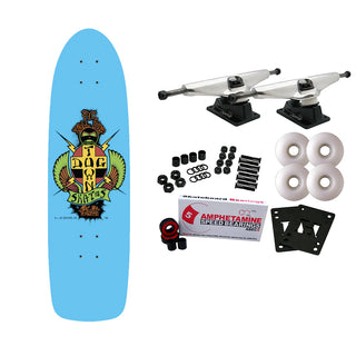 Dogtown Skateboard Complete PC Tail Tap OG 70s Rider Sky Blue 8.375" x 30.575"