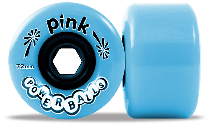 Pink Brand Longboard Wheels Powerballs 72mm 81A Blue by Abec 11 – TGM ...