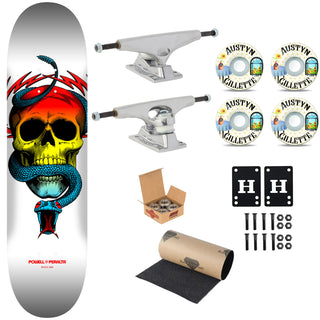 Powell Peralta Premium Skateboard Mike McGill Yellow Fade White 8.5" Krux Trucks, SML Wheels, Independent Bearings