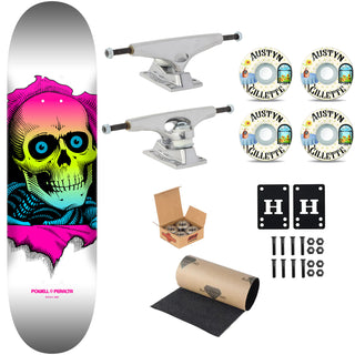 Powell Peralta Premium Skateboard Ripper Lime Fade White 8.5" Krux Trucks, SML Wheels, Independent Bearings