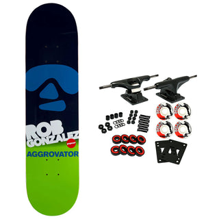 Popwar Heritage Skateboard Complete Rob Gonzalez Aggrovator 8.5" x 32.2"