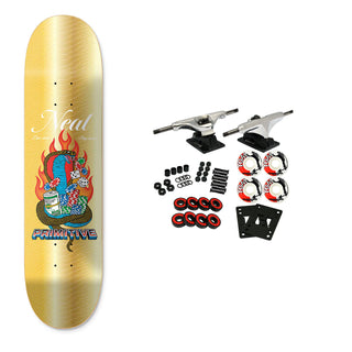 Primitive Skateboard Complete Neal Cobra Gold 8.125" x 31.625"