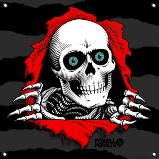 Powell Peralta Skateboard Shop Banner - Ripper Black - Vinyl 20" x 20"