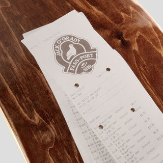 Passport Skateboard Deck Jack O'Grady Receipt 8.5" x 32.25"