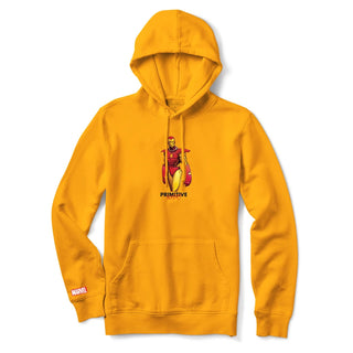 Primitive Pullover Hoody Moebius Marvel Iron Man Gold