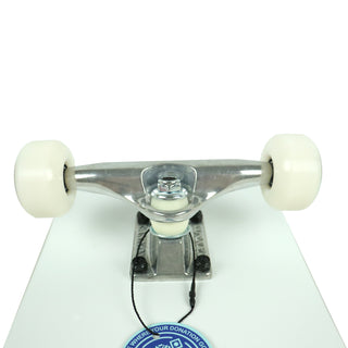 Push Skateboard Complete White 8.0" Trucks Close