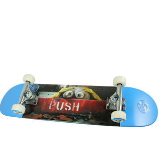 Push Skateboard Complete Curbie Blue 7.0" Side View