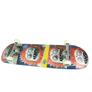 Push Skateboard Complete Frosty Red/Blue 8.25" Side View
