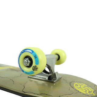 Push Skateboard Complete Peek Over Yellow 7.0" Wheel Close Up