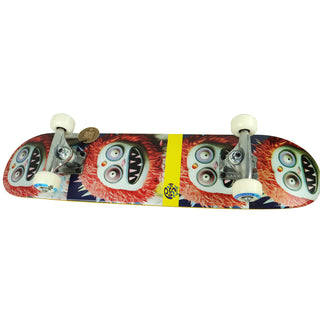 Push Skateboard Complete Frosty Red/Blue 6.5" Side View