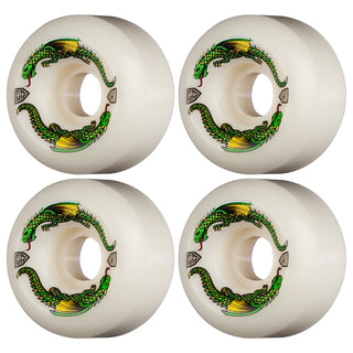 Powell Peralta Skateboard Wheels 53mm x 33mm Dragon Formula 93A White