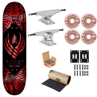 Powell Peralta Premium Flight Skateboard Skeleton Foil 8.38" Krux Trucks, Spitfire Wheels, Independent Bearings