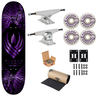 Powell Peralta Premium Flight Skateboard Skeleton Foil 9.0" Krux Trucks, Spitfire Wheels, Independent Bearings