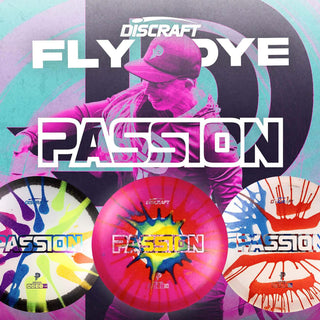 Discraft Disc Golf Z Line Fly Dye Paige Pierce Passion Fairway Driver 8/5/-1/1 Red Splat Orange/Gold 167-169g