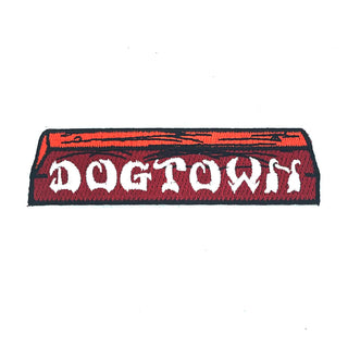 Dogtown Skateboard Patch Curb Red 1" x 3.75" Iron /Sew On